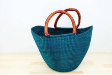 Load image into Gallery viewer, Tote Basket Bag, U-Shopper- Blue