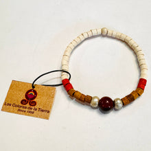 Load image into Gallery viewer, Carnelian Agate Ceramic Beaded Bracelet