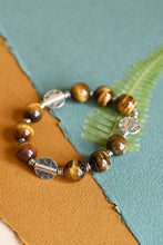 Load image into Gallery viewer, Kenyan Tiger's Eye and Silver Stretch Bracelet