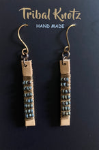 Load image into Gallery viewer, Leather Stick Earrings- Gray
