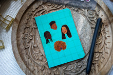 Load image into Gallery viewer, Black Girl Black Hair Lined Pocket Notebook: Blue