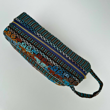 Load image into Gallery viewer, Blue Handwoven & Spill Proof Cosmetic Travel Bag