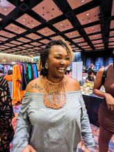 Load image into Gallery viewer, Red & Yellow Kenyan Beaded Necklace