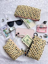 Load image into Gallery viewer, Palm Leaf Phone Purse: Coral