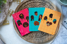 Load image into Gallery viewer, Black Girl Black Hair Lined Pocket Notebook: Yellow