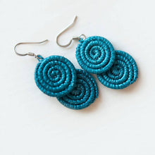 Load image into Gallery viewer, Kimwe Woven Earrings: Celestial Blue