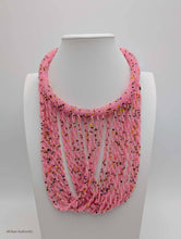 Load image into Gallery viewer, Pink Beaded Kenyan Beaded Necklace