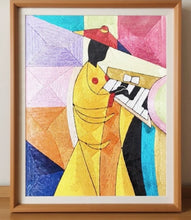 Load image into Gallery viewer, Piano Player- Thread Art