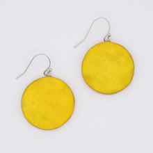 Load image into Gallery viewer, Yellow Tessie Statement Earrings