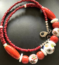 Load image into Gallery viewer, Fire & Frost Beaded Necklace