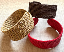 Load image into Gallery viewer, Red Cream Telephone Wire Cuff Bangles