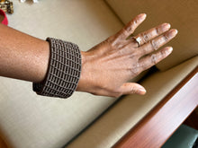 Load image into Gallery viewer, Brown Telephone Wire Cuff Bangles