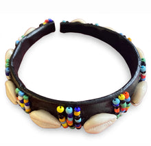 Load image into Gallery viewer, Cowrie Shell Beaded Headband