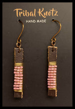 Load image into Gallery viewer, Leather Stick Earrings- Pink