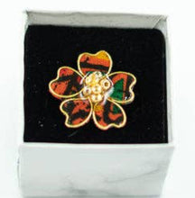 Load image into Gallery viewer, Multicolored-Afrocentric Textile Ring (Adjustable)