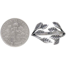 Load image into Gallery viewer, Leaf Cluster Adjustable Ring: Sterling Silver