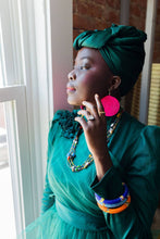 Load image into Gallery viewer, Raffia Earrings-Fuchsia