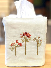 Load image into Gallery viewer, Mustard Color Linen Tissue Box Covers- Hand Embroidered