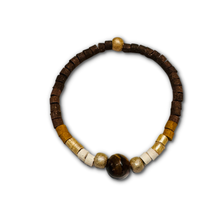 Load image into Gallery viewer, Tiger's Eye Ceramic Beaded Bracelet
