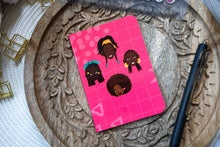 Load image into Gallery viewer, Black Girl Black Hair Lined Pocket Notebook: Pink