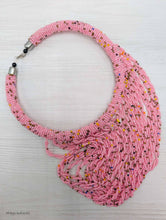 Load image into Gallery viewer, Pink Beaded Kenyan Beaded Necklace