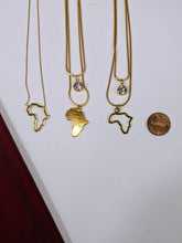 Load image into Gallery viewer, Africa Map Necklace