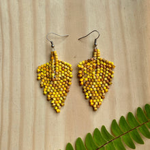 Load image into Gallery viewer, Yellow Leaf Earrings