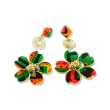 Load image into Gallery viewer, Afrocentric Stud Spiral Dangles