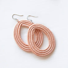 Load image into Gallery viewer, Woven Loop Earrings: Blush