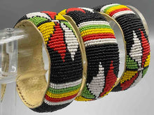Load image into Gallery viewer, Wide Beaded Leather Bracelet