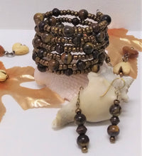 Load image into Gallery viewer, Tiger Eye Wrap Bracelet Set