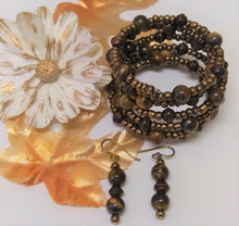 Load image into Gallery viewer, Tiger Eye Wrap Bracelet Set