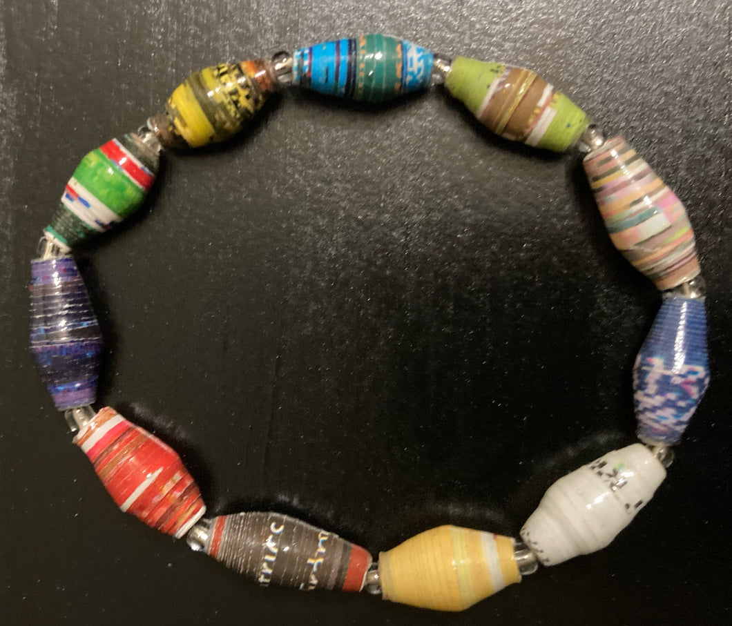 Single Paper Bead Bracelet (D)