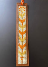 Load image into Gallery viewer, Orange Hand-Embroidered Tatreez Bookmark
