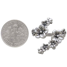 Load image into Gallery viewer, Cherry Blossoms Ring: Sterling Silver-Adjustable
