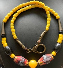 Load image into Gallery viewer, Marbled Sunset Beaded Necklace
