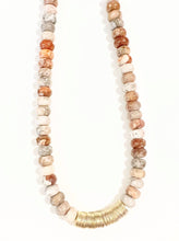 Load image into Gallery viewer, Short Red Agate Necklace with Brass Accent
