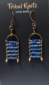 Arch with Blue Bugle Beads