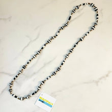 Load image into Gallery viewer, Kenyan Paper Bead Necklace | Black &amp; White
