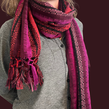 Load image into Gallery viewer, Pink Handwoven Scarf
