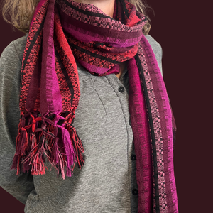 Pink Handwoven Scarf