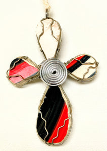 Cross Ornament (Red/ White/ Black)