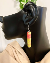 Load image into Gallery viewer, Paradise- Abstract Painted Paper Bead Earrings
