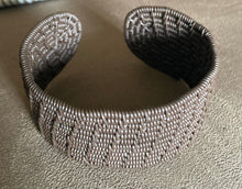 Load image into Gallery viewer, Brown Telephone Wire Cuff Bangles
