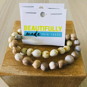 Tan Majok Seed Bracelet  L/XL