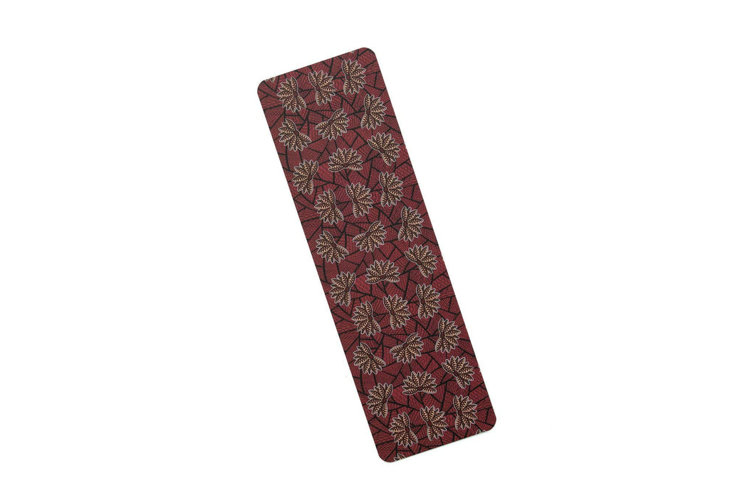 African Print Bookmarks - Red Blossom