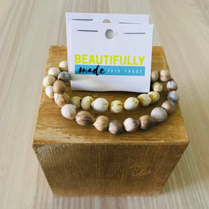 Tan Majok Seed Bracelet  L/XL