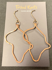 Africa Map Earrings