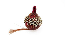Load image into Gallery viewer, Red Shekere Cowrie Shell Gourd / Medium
