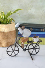 Load image into Gallery viewer, Zimbabwean Simple Life Stone &amp; Metal Babywearing Bicycle Sculpture
